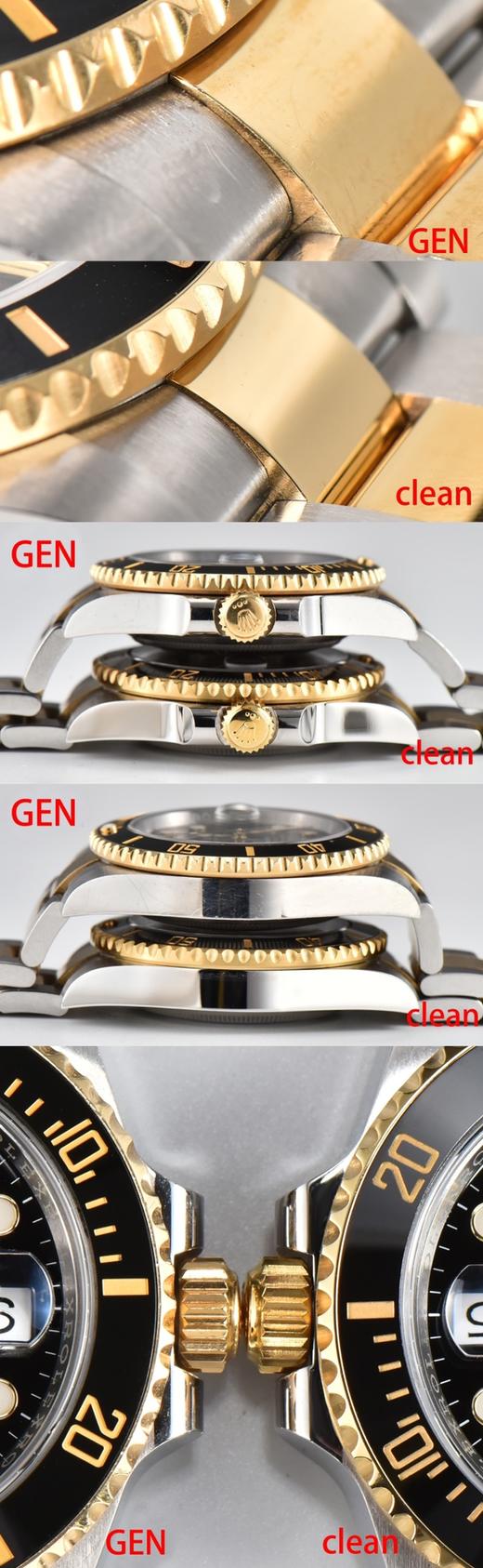 C厂 【V4版间金】Rolex劳力士潜航者型系列116613-LN-97203 黑盘腕表(间金黑水鬼) 商品图10