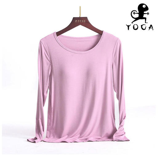【七十二小时发货】壁虎瑜伽【2109SY92】圆领高弹瑜伽长袖（有胸垫） 商品图10