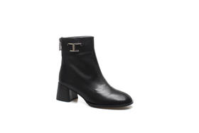 豪麟名鞋奥莱迪嘉女装羊皮革简约短靴DJDWA12WN015黑色 原价2460元