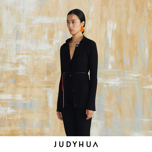 JUDYHUA 修身款翻领开衫 商品图1