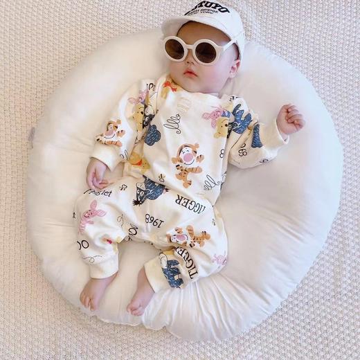春秋新品男宝宝纯棉连体衣婴幼儿卡通大印花爬服女小童包屁衣 商品图3