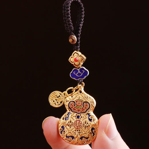 【黄铜古法镀金葫芦挂饰】 商品图6