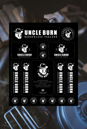 Uncle Burn 烈叔 户外金属贴纸