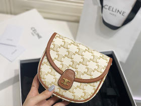 celin 新款马鞍包-白花