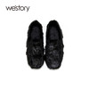 westory2021秋冬新款水貂毛豆豆鞋一脚蹬女鞋S21CM73761 商品缩略图2