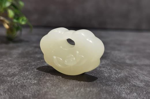 【御珠宫坊】羊脂白玉平安锁挂件 商品图1