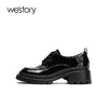 westory2021秋季新款英伦风系带厚底小皮鞋粗跟单鞋S21CM36291 商品缩略图1