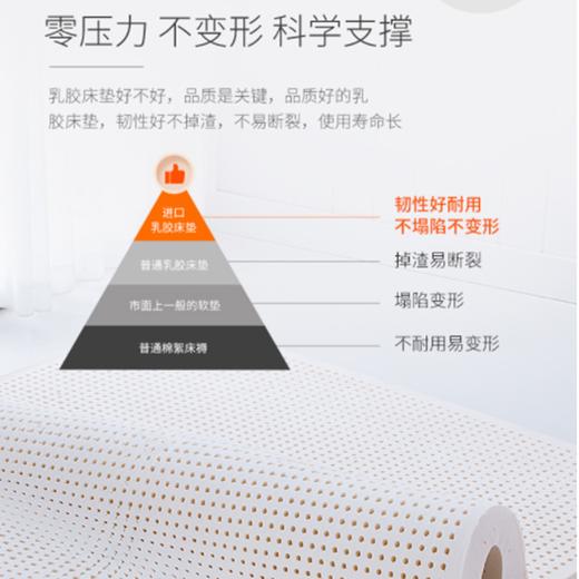 瑞吉欧马来西亚进口纯天然乳胶床垫95%含量，新疆西藏等偏远地需补运费差 商品图4