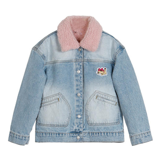 【童装加绒加厚牛仔外套】21年秋冬新品女童水洗牛仔外套加绒内胆保暖外套 商品图9