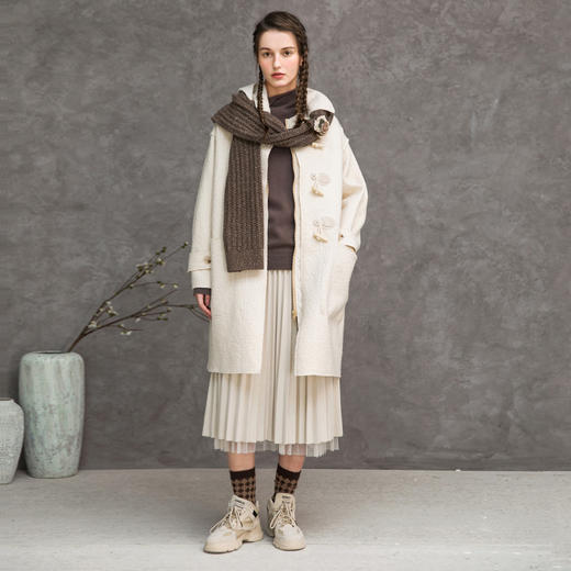 famecoco范可儿毛呢套装两件套羽绒内胆女款F218AI001 商品图2