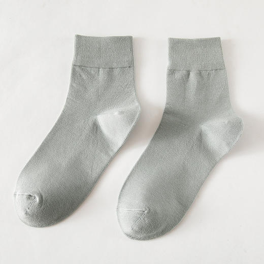 【优选新疆长绒棉】新品纯色中筒袜男女情侣袜紧密赛络纺精梳棉长筒袜商务休闲袜潮袜子 商品图6