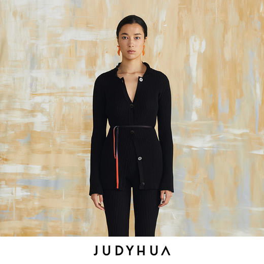 JUDYHUA 修身款翻领开衫 商品图0