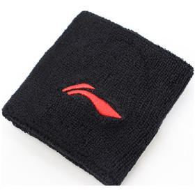 李宁AQAH142-1短式毛巾护腕黑000短款两只装