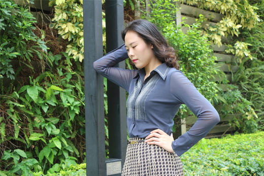 3F4541--铅白色、漆黑色、蓝灰色衬衫 商品图8