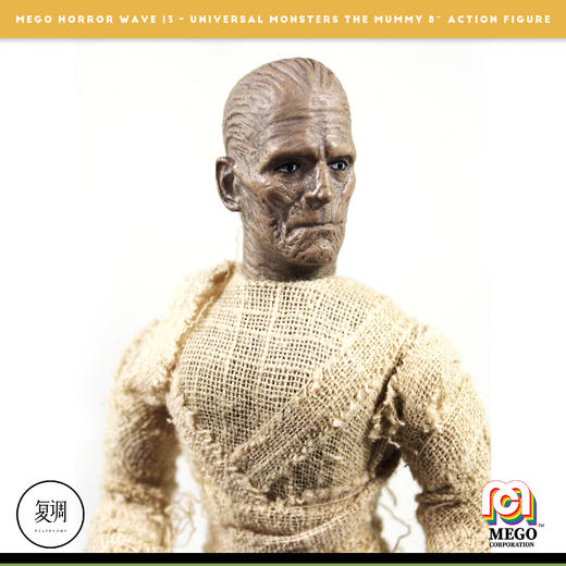 现货 Mego Universal Mummy 环球怪物 木乃伊 8英寸挂卡 商品图6