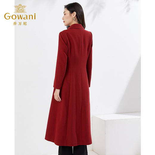 乔万尼新品风衣气质长款红色修身显瘦显白EI3A243 商品图3