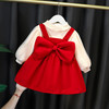 婴儿衣服0女童洋气冬装1-3岁女宝宝秋冬潮流公主裙儿童连衣裙 商品缩略图0