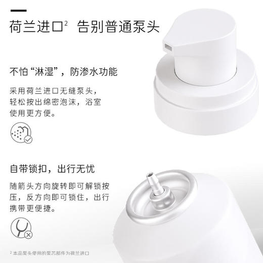 【脸部专利除螨买一送一】山茶花氨基酸洁面泡泡告别暗黄除螨率高达99.63%美白提亮控油祛痘去除黑头净化毛孔敏感肌适用烟酰胺洗面奶洁面慕斯150ml/瓶 商品图5