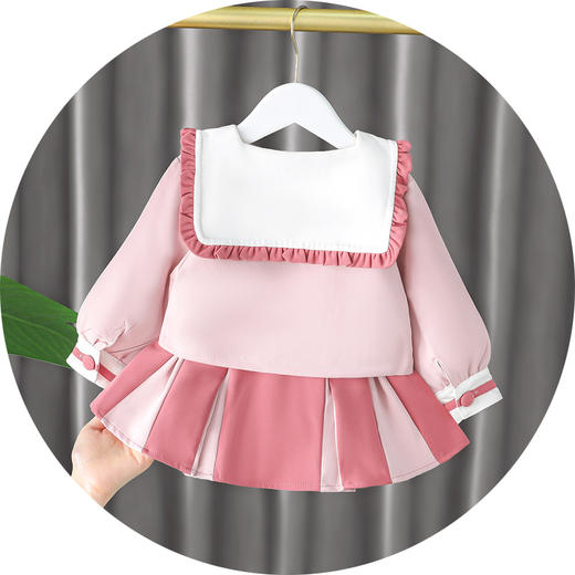 女童新款时髦套装1春秋款公主童装0-4岁网红洋气儿童两件套裙 商品图3