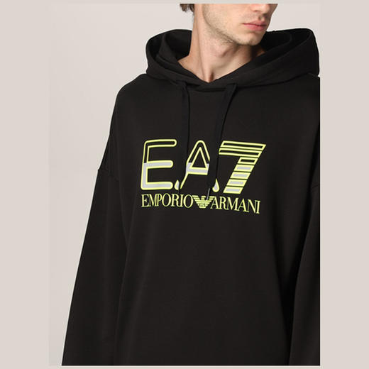 EMPORIO ARMANI EA7 阿玛尼 连帽 男士卫衣 黑色 6KPM73 PJANZ 1200 商品图1
