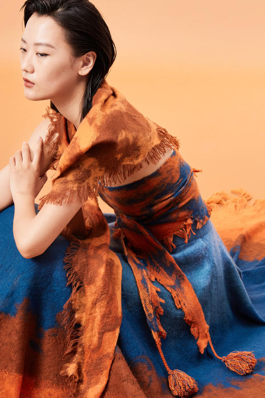  手工毛毡羊绒针织流苏女裙 SJF93W349N 商品图2