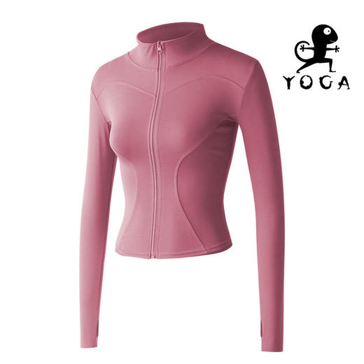 【七十二小时发货】壁虎瑜伽【2109SY104】拉链立领长袖外套（无胸垫） 商品图10