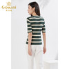 乔万尼新品针织衫修身显瘦条纹舒适透气EI3M257 商品缩略图3