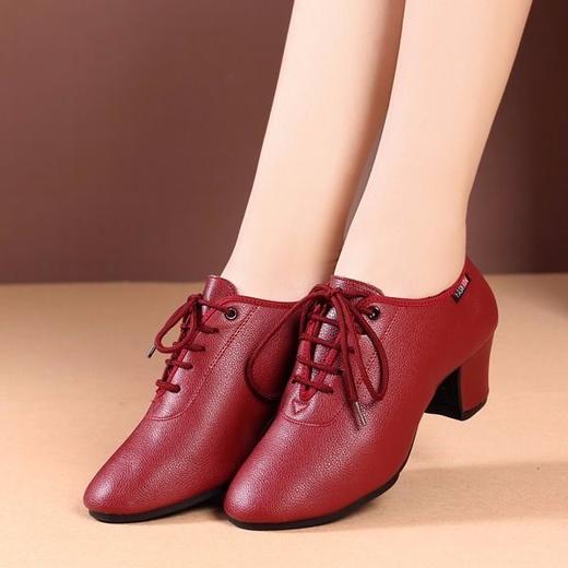 拉丁舞鞋女成人室外跳交谊舞蹈鞋软底中跟广场舞女鞋 商品图5