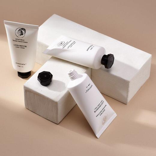 【3支装高颜值秋冬护手霜】改善粗糙“主妇手”补水滋润提亮肌肤温和呵护娇嫩双手韩国进口专利成分MIMINALA山羊奶水嫩护手霜时尚礼盒装 商品图6