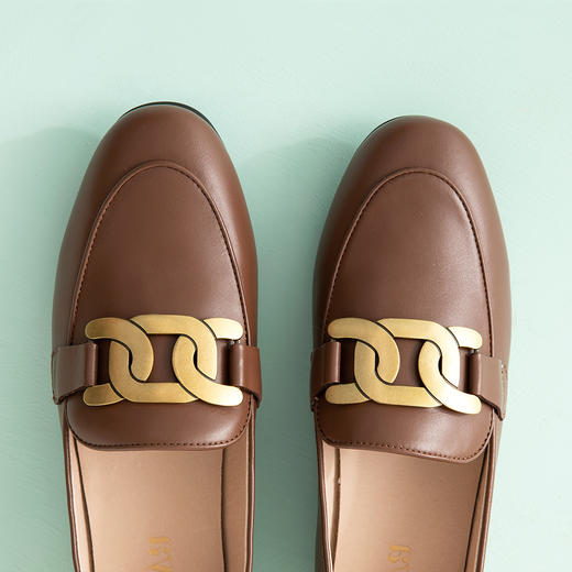 Safiya索菲娅钱串扣真皮乐福鞋2021爆款单鞋SF13112726 商品图7