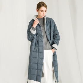 famecoco范可儿羽绒服女冬装款中长款两面穿外套F218AH003