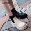westory2021年秋冬新款增高马丁靴厚底粗跟烟管靴子烟管靴W21DS81471 商品缩略图1