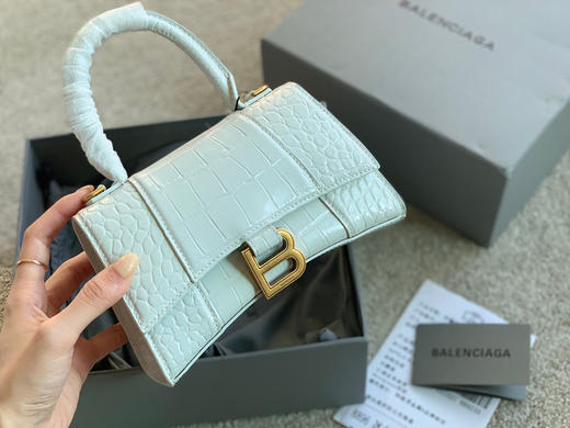 沙漏包XS-鳄鱼白色金扣 商品图4