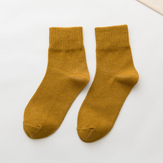 【糖果系列5双装】秋冬季新款袜子女士纯色棉袜高罗口女袜中筒袜ins潮流日系短筒袜 商品图7