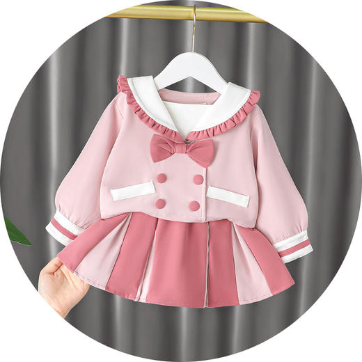 女童新款时髦套装1春秋款公主童装0-4岁网红洋气儿童两件套裙 商品图2