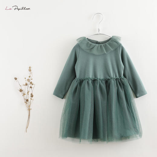 【马克珍妮 法式系列】新款秋装 女童德绒发热连衣裙210886 商品图3