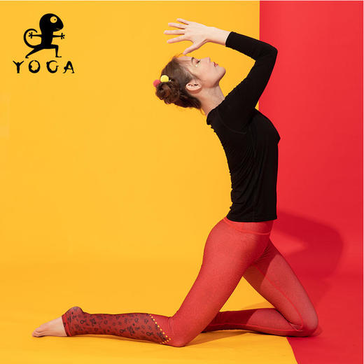 【七十二小时发货】壁虎瑜伽【2109SY92】圆领高弹瑜伽长袖（有胸垫） 商品图7