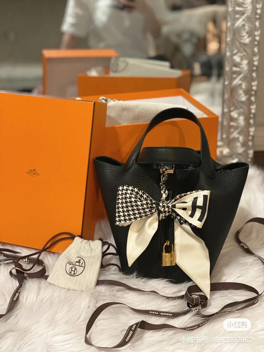 H菜篮子手缝蜡线-黑色金扣 商品图8