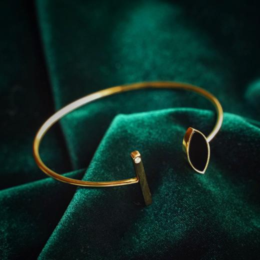 简约大气 Retro Chic Black Eyes黑眼系列｜黑眼睛开口手镯 商品图2