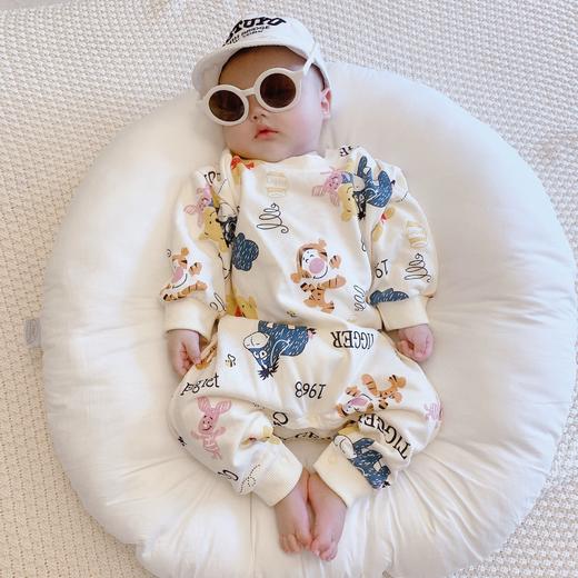 春秋新品男宝宝纯棉连体衣婴幼儿卡通大印花爬服女小童包屁衣 商品图2