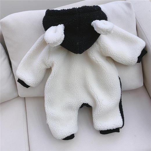韩版童装冬款ins婴童连体衣冬装婴儿毛毛衣宝宝加厚卡通毛绒爬服 商品图1