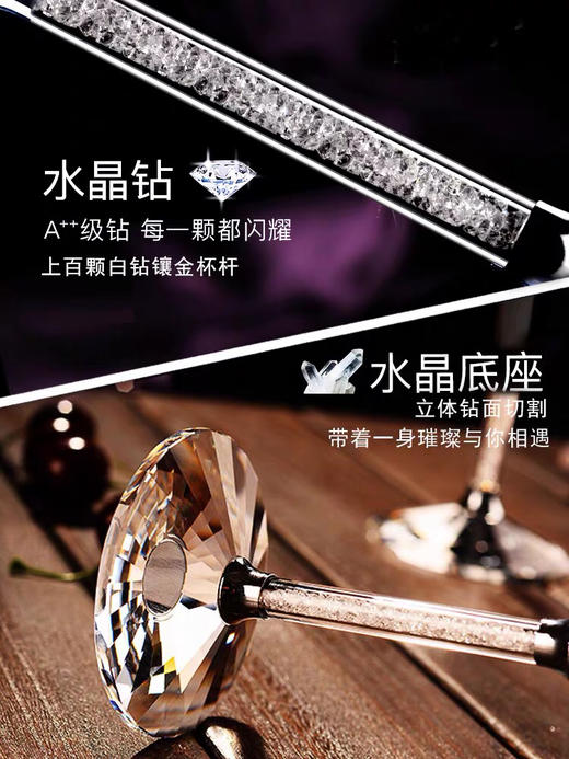 钻石💎无铅水晶-勃艮第酒杯双支礼盒-会员6折 商品图2