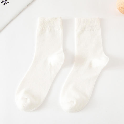 【绵柔简约男袜5双装】新款袜子男中筒袜秋冬季男袜纯色棉袜男士经典运动休闲商务袜长袜 商品图14