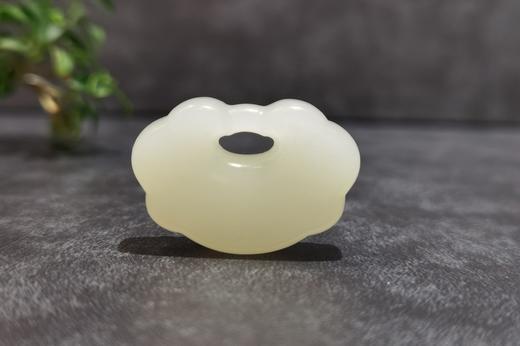 【御珠宫坊】羊脂白玉平安锁挂件 商品图2