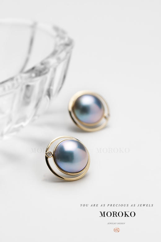 皓月 | 马贝耳钉 商品图1