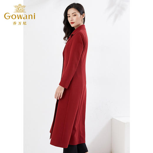 乔万尼新品风衣气质长款红色修身显瘦显白EI3A243 商品图2