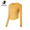 【七十二小时发货】壁虎瑜伽【2109SY110】圆领高弹瑜伽长袖（有胸垫） 商品缩略图11