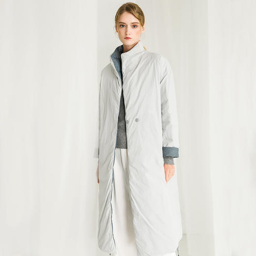 famecoco范可儿羽绒服女冬装款中长款两面穿外套F218AH003 商品图1
