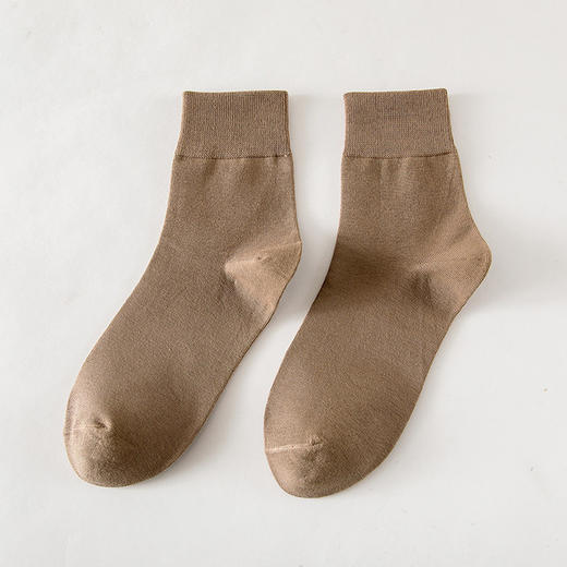 【优选新疆长绒棉】新品纯色中筒袜男女情侣袜紧密赛络纺精梳棉长筒袜商务休闲袜潮袜子 商品图12