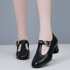 夏季真皮舞蹈鞋女外穿新款跳舞鞋中跟广场舞鞋妈妈软底摩登水兵舞 商品缩略图2
